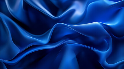 Fototapeta premium Dark Flow. Capturing dynamic essence of an abstract blue wavy gradient background 