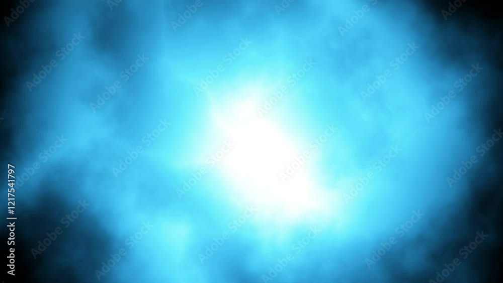 Poster Abstract cloudy tunnel technology background concept on dark blue background digital presentation effect loop backdrop