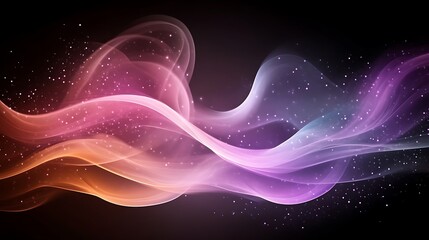 Fototapeta premium Abstract Wavy Lines with Glimmering Lights