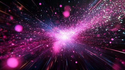 Naklejka premium Abstract Pink and Purple Light Burst Explosion