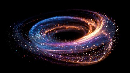 A swirling vortex of digital elements symbolizing the fastpaced nature of gig work with holographic images of productivity tools and communication platforms spiraling around freelancers.