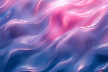 Obraz premium Soft waves of pastel colors create a serene digital abstract background with fluid transitions in shades of pink and blue