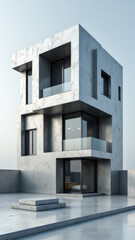 Modern house with metallic finish.