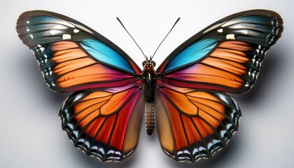 Fototapeta premium butterfly on a white