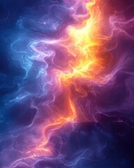 Fototapeta premium Dynamic fluid overlays in vibrant colors abstract digital art cosmic space hyper- textures