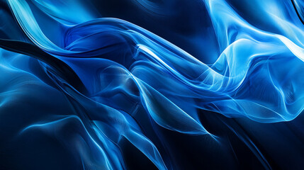 Obraz premium Abstract Blue Nebula: Celestial Swirls of Cosmic Energy, Abstract Blue Texture
