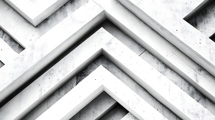 Obraz premium Abstract White Geometric Concrete Structure Design