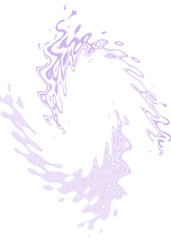 An abstract transparent psychedelic wavy spiral shape design element overlay.