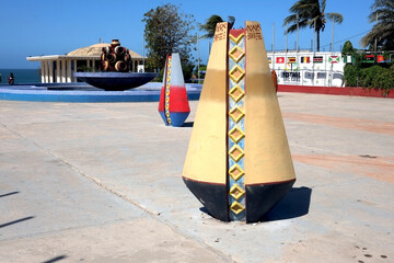 Vue de la place du souvenir africain à Dakar au Sénégal en Afrique de l'Ouest