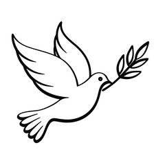a dove carrying an olive branch