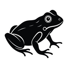 frog vector silhouette illustration on white background