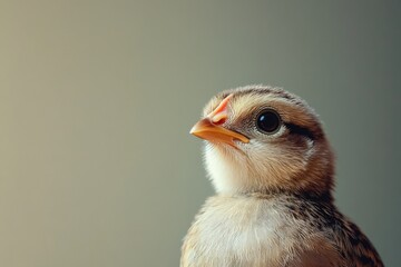 Obraz premium Close-up view of a small sparrow perched in soft light showcasing its features and curious expression