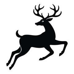deer vector illustration silhouette on white background