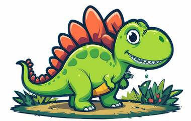 colorful cartoon kids dinosaur logo Graphics