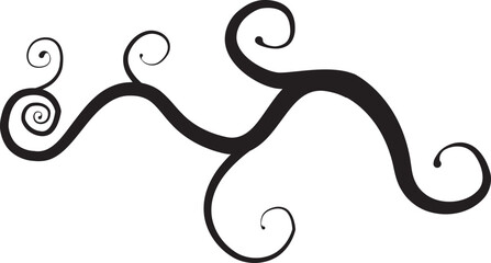 Obraz premium an intricate vintage ornament with elegant baroque-style swirls and floral accents. Perfect for classic designs, decorations, or patterns. Transparent background included.
