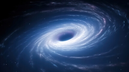 Cosmic Whirlpool: A Black Hole's Gravitational Embrace