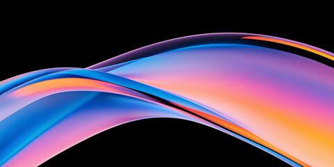 abstract colorful background, minimalist arc curve digital background for web, banner, technology, 3d render