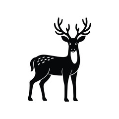 silhouette of deer Vector Illustration