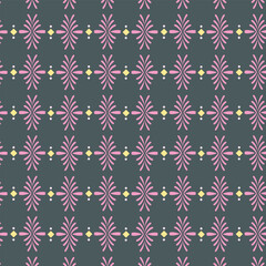 Abstract Floral Line Art Pattern Design.