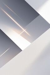 White abstract wallpaper Elegant with shiny lines Realistic golden geometric a minimalist design 3d...