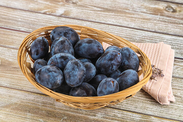 Fresh raw sweet juicy plum