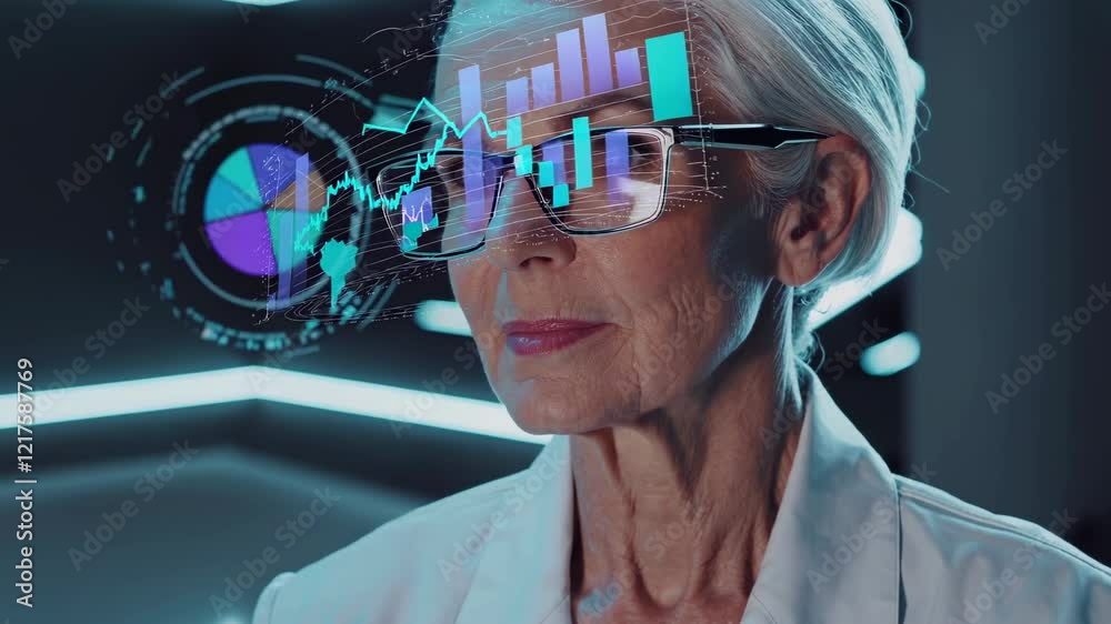 Leinwandbilder female scientist in lab setting conducting advanced research on technology and innovation in a futur