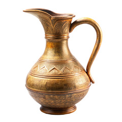 Ancient Arabian pitcher isolated on transparent background  
