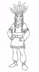 Fototapeta premium red man sketch 