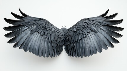 Obraz premium Majestic Dark Wings Spread in Flight