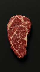 Marbled beef steak showcase culinary arts studio food dark background close-up japanese wagyu textures