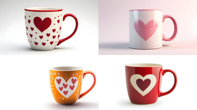 ? A personalized message on a mug with a heart design isolated on white background in HD .-# Create, explore, and organize on [midjourney.com](<https