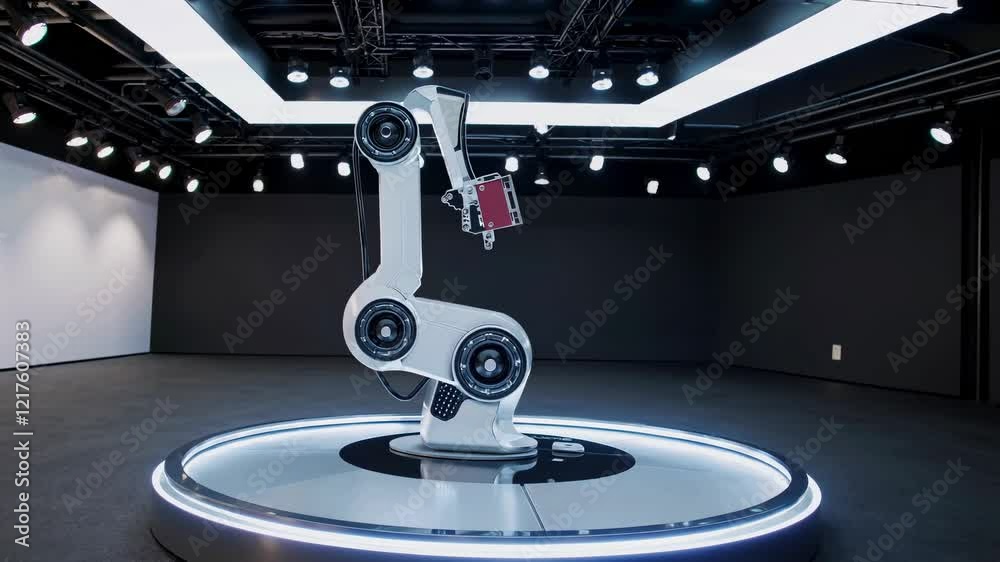 Fototapete advanced robotic arm demonstrates precision and capabilities in modern technology showcase