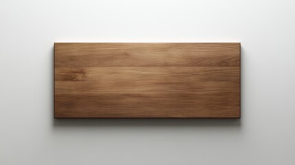 Naklejka premium Sleek Polished Wooden Nameplate on Horizontal Surface