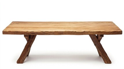 Rustic Wooden Table with Unique Grain and Natural Finish