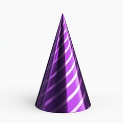 Fototapeta premium Purple party hat, celebration, isolated, white background, festive event