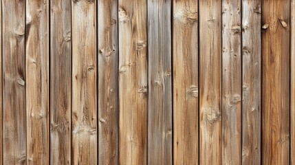 Obraz premium Textured wooden wall with vertical planks in natural tones and grain patterns ideal for backgrounds and design Copy Space