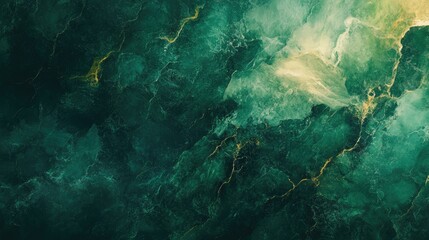 Green and Blue Abstract Texture with Veins and Light Highlights Copy Space