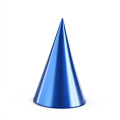 Blue party hat, celebration, isolated, white background, festive