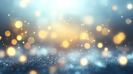 Abstract sparkling bokeh lights over a blurred gradient background with copy space for text or graphics