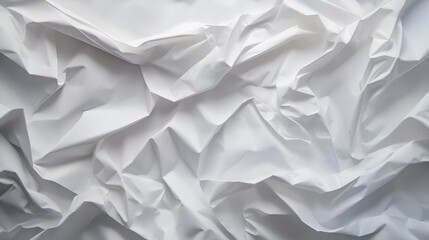 Obraz premium Crumpled white paper texture background with folds and creases suitable for design use Copy Space