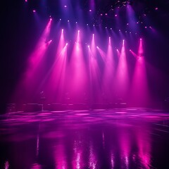 Stage lighting pink spotlight vibrant performance high resolution hd image