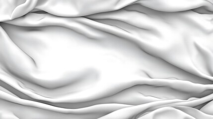 Obraz premium 5. A simple white T-shirt mockup on a clean white backdrop, with soft lighting bringing out its subtle fabric texture