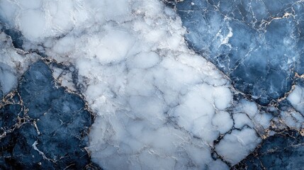 Blue marble texture with natural veining and intricate patterns ideal for backgrounds and designs Copy Space
