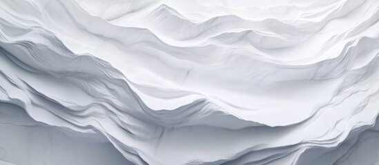 Obraz premium Textured layers of white paper with soft curves in a minimalist design suitable for backgrounds and copy space.