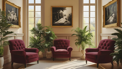 living room with fireplace