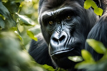 Obraz premium Close up of a gorilla face