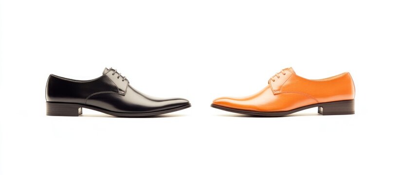Battle of Two Distinct Shoe Models Isolated on White Background with Space for Custom Text or Branding - Powered by Adobe