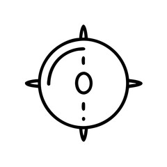 Obraz premium Compass icon in minimal design