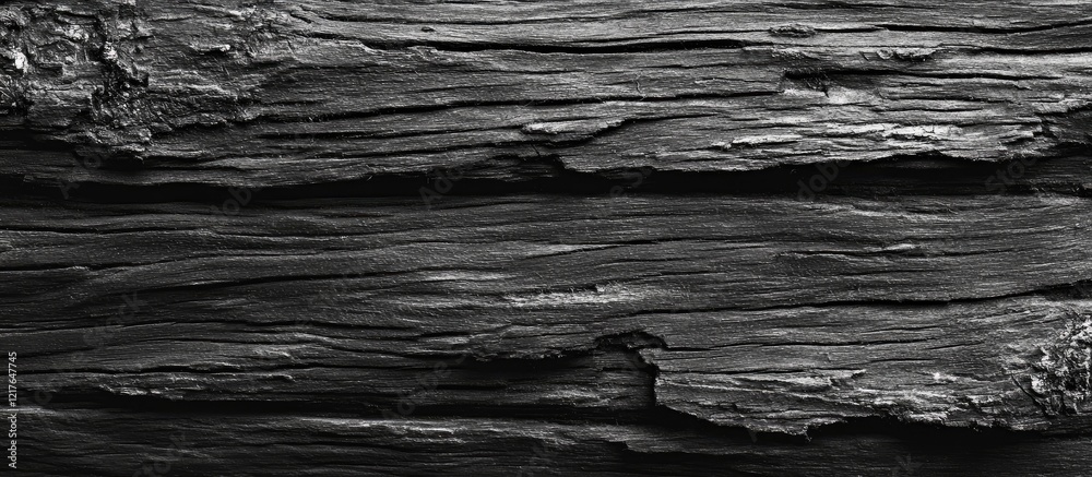 Aufkleber Weathered Black Wood Background Texture Ideal for Design Projects Featuring Ample Copyspace for Text and Graphic Overlays
