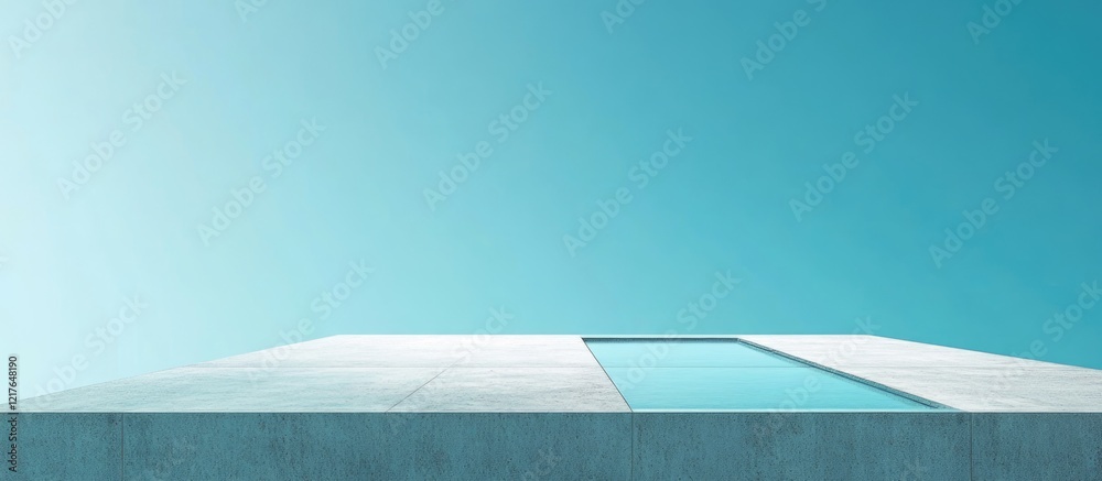 Poster blank billboard against a clear blue sky ideal for advertising and marketing with ample copyspace fo